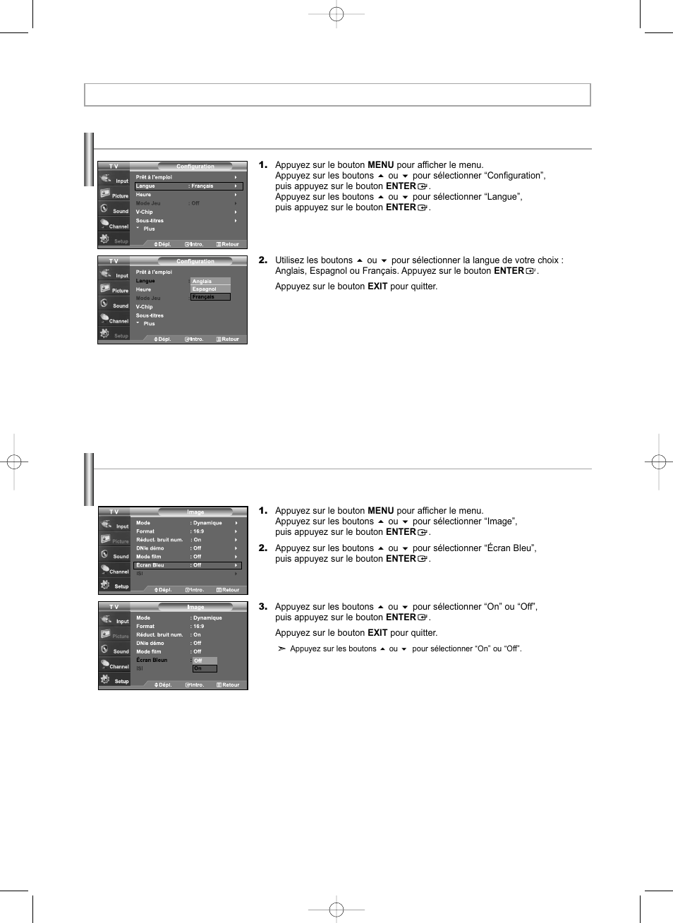 Description de la fonction | Samsung LNS3292DX-XAA User Manual | Page 105 / 183