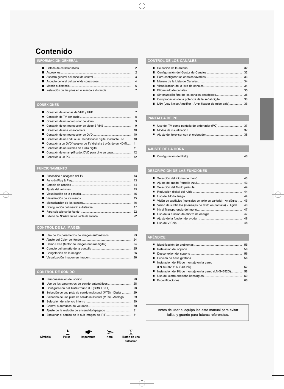 Samsung LNS3292DX-XAA User Manual | Page 123 / 183