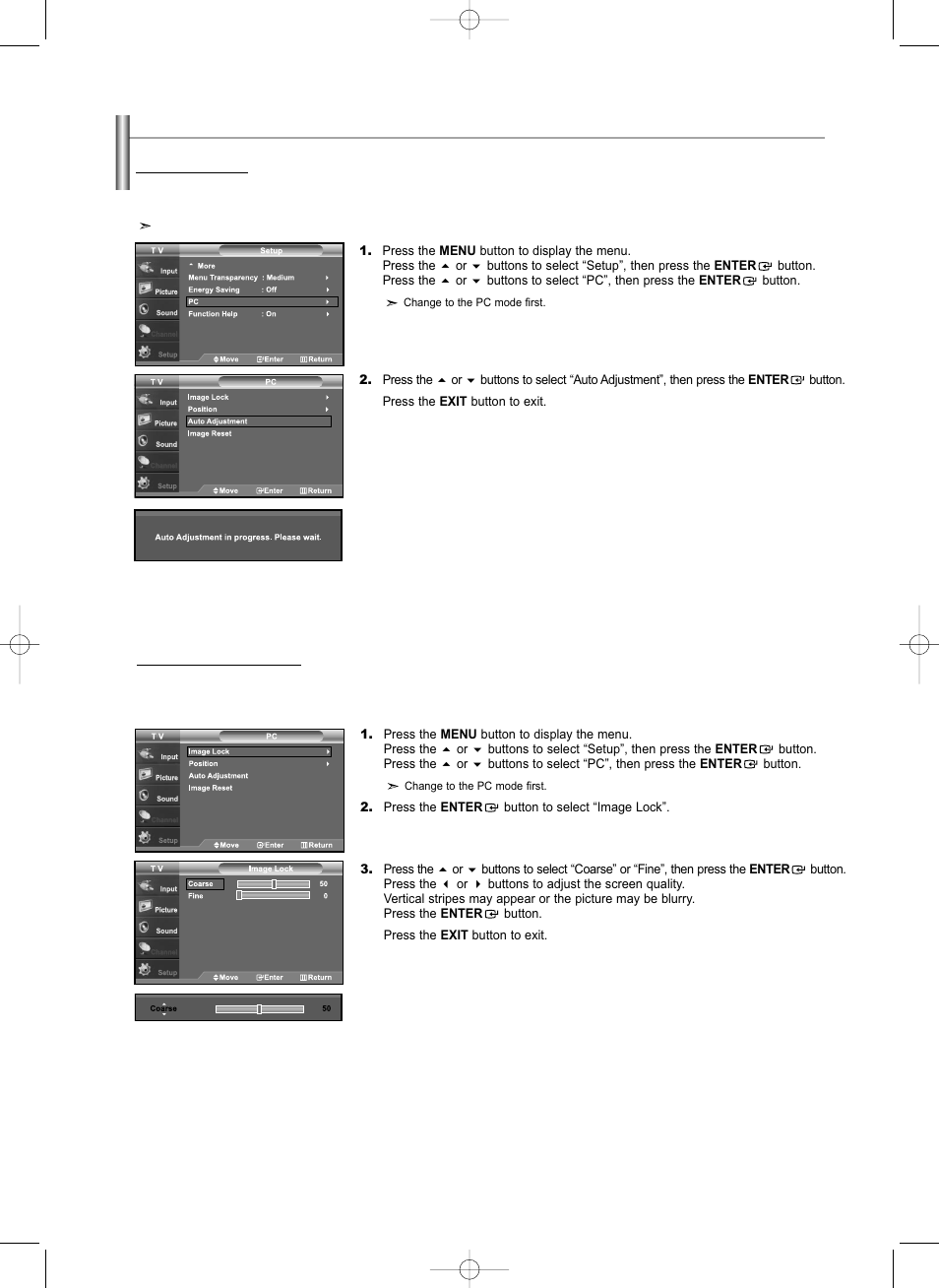 Setting up the tv with your pc | Samsung LNS3292DX-XAA User Manual | Page 40 / 183