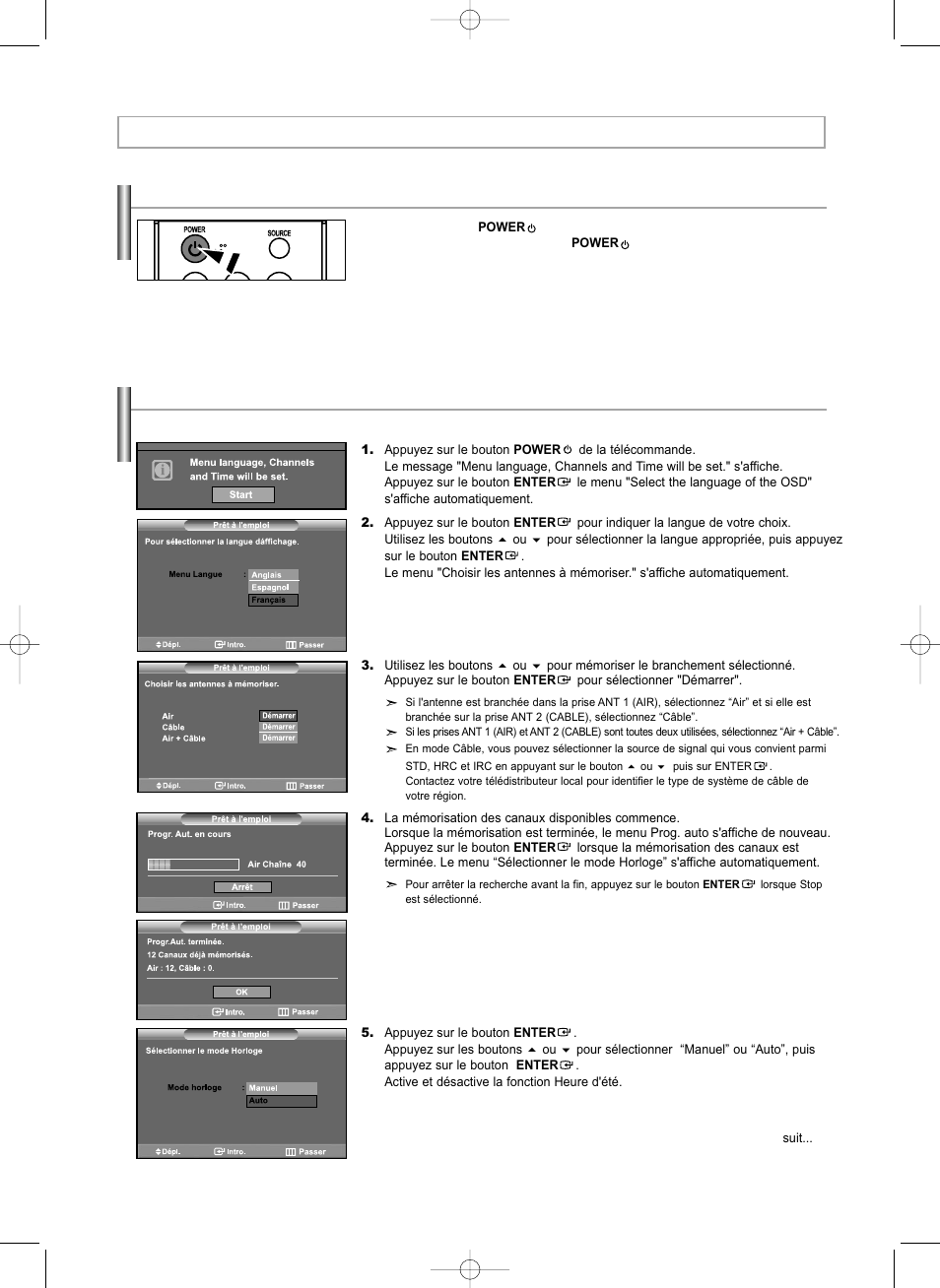 Fonctionnement | Samsung LNS3292DX-XAA User Manual | Page 75 / 183