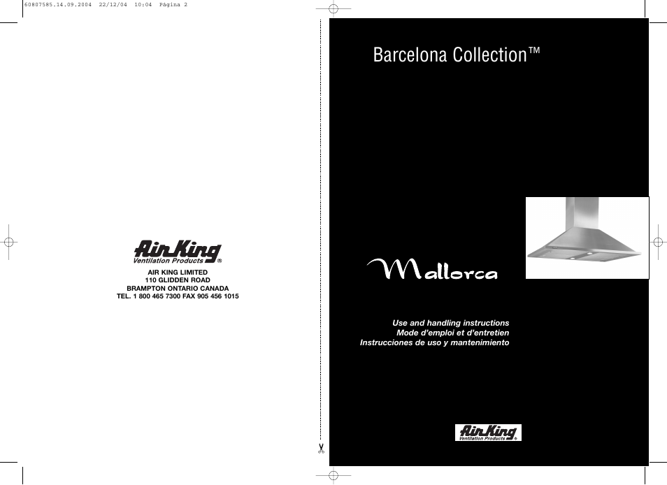 Air King MAL36SS User Manual | 6 pages