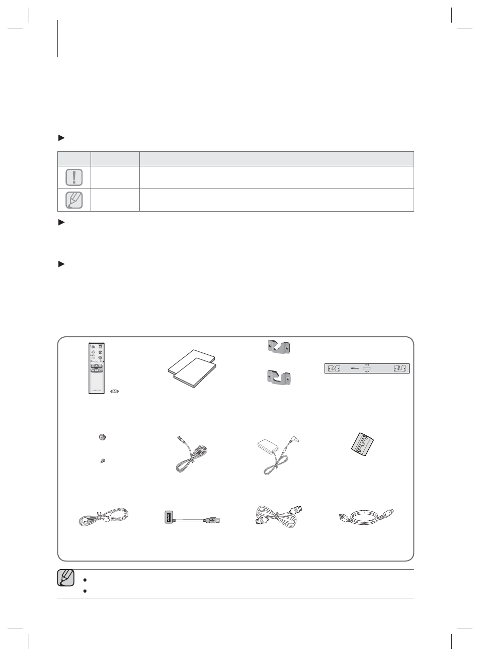 Getting started, Before reading the user’s manual, What’s included | Icons used in this manual, Safety instructions and troubleshooting, Copyright | Samsung HW-HM45-ZA User Manual | Page 6 / 26
