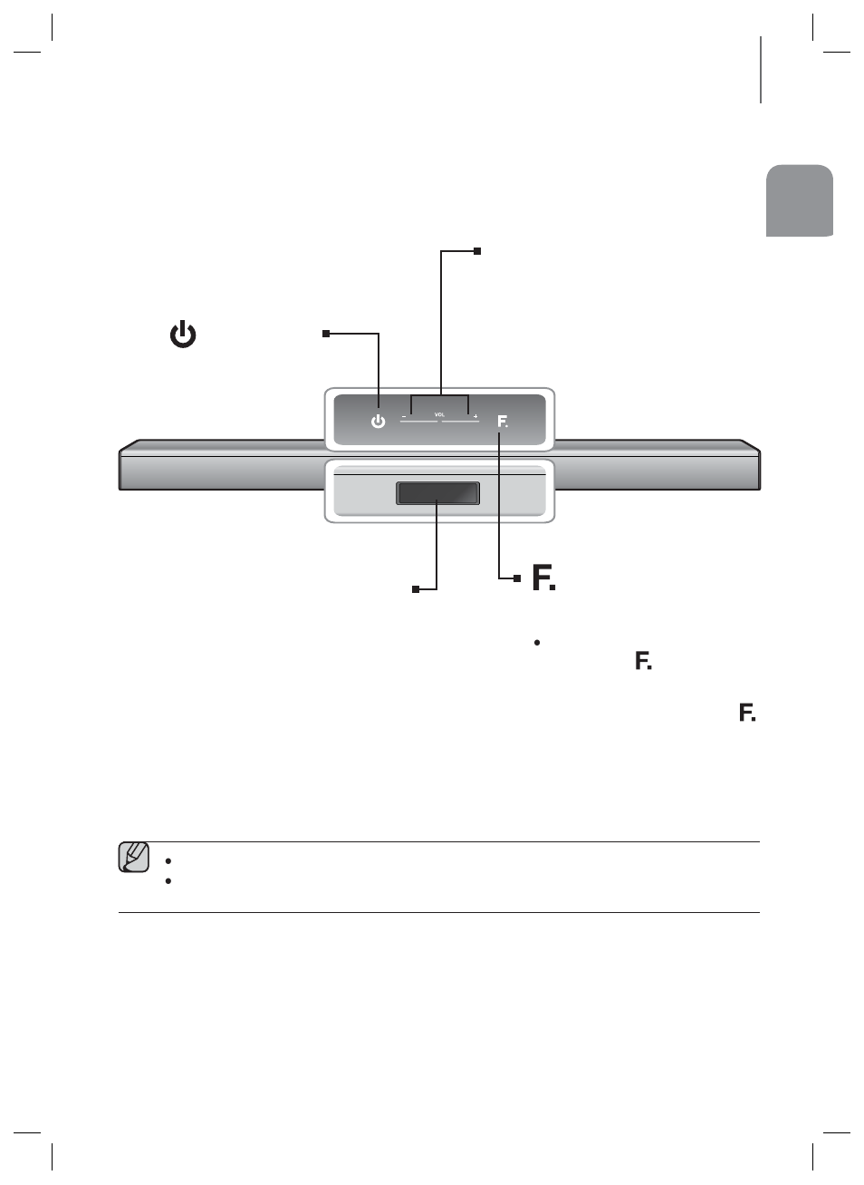 Descriptions, Top/front panel | Samsung HW-HM45-ZA User Manual | Page 7 / 26