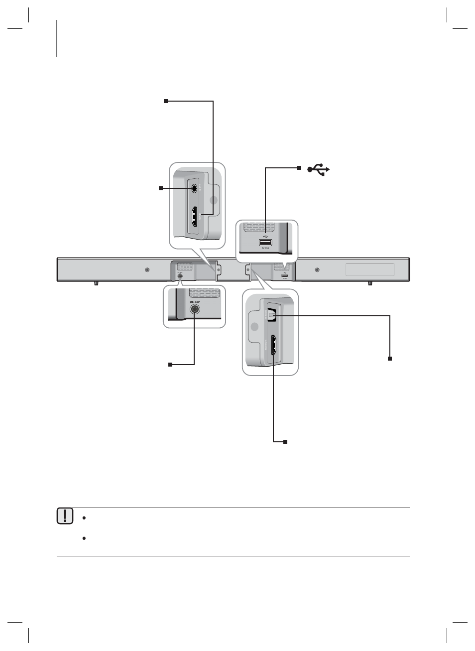 Rear panel | Samsung HW-HM45-ZA User Manual | Page 8 / 26
