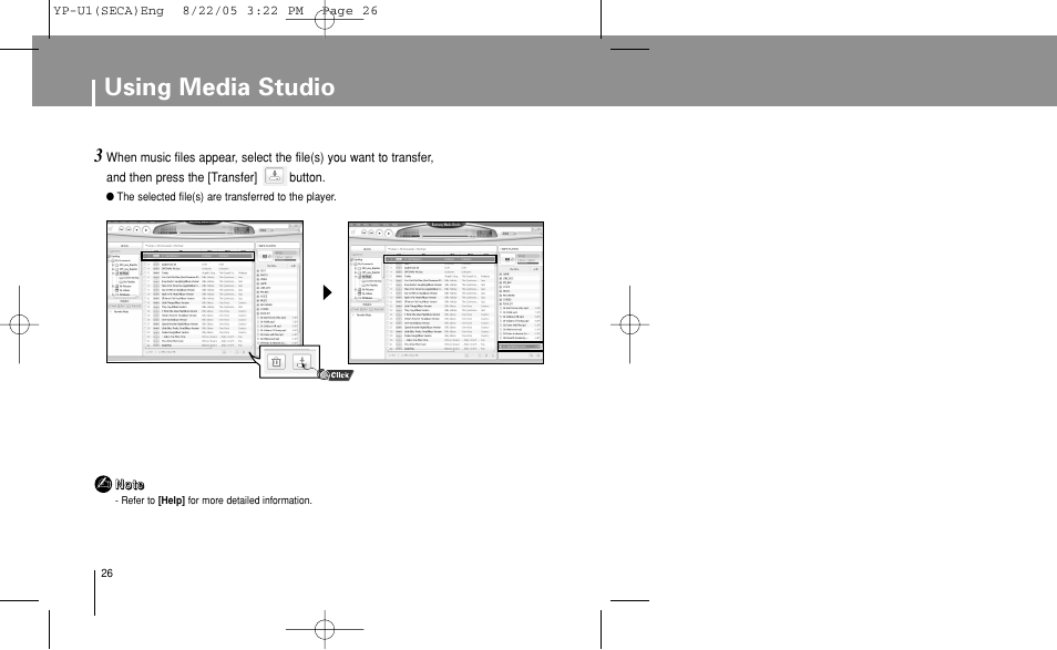 Using media studio | Samsung YP-U1Z-XAP User Manual | Page 26 / 58