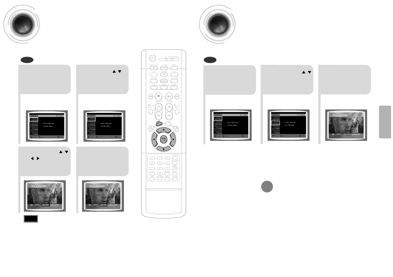 Using disc menu, Using the title menu | Samsung HTDM150TH-XAX User Manual | Page 18 / 34