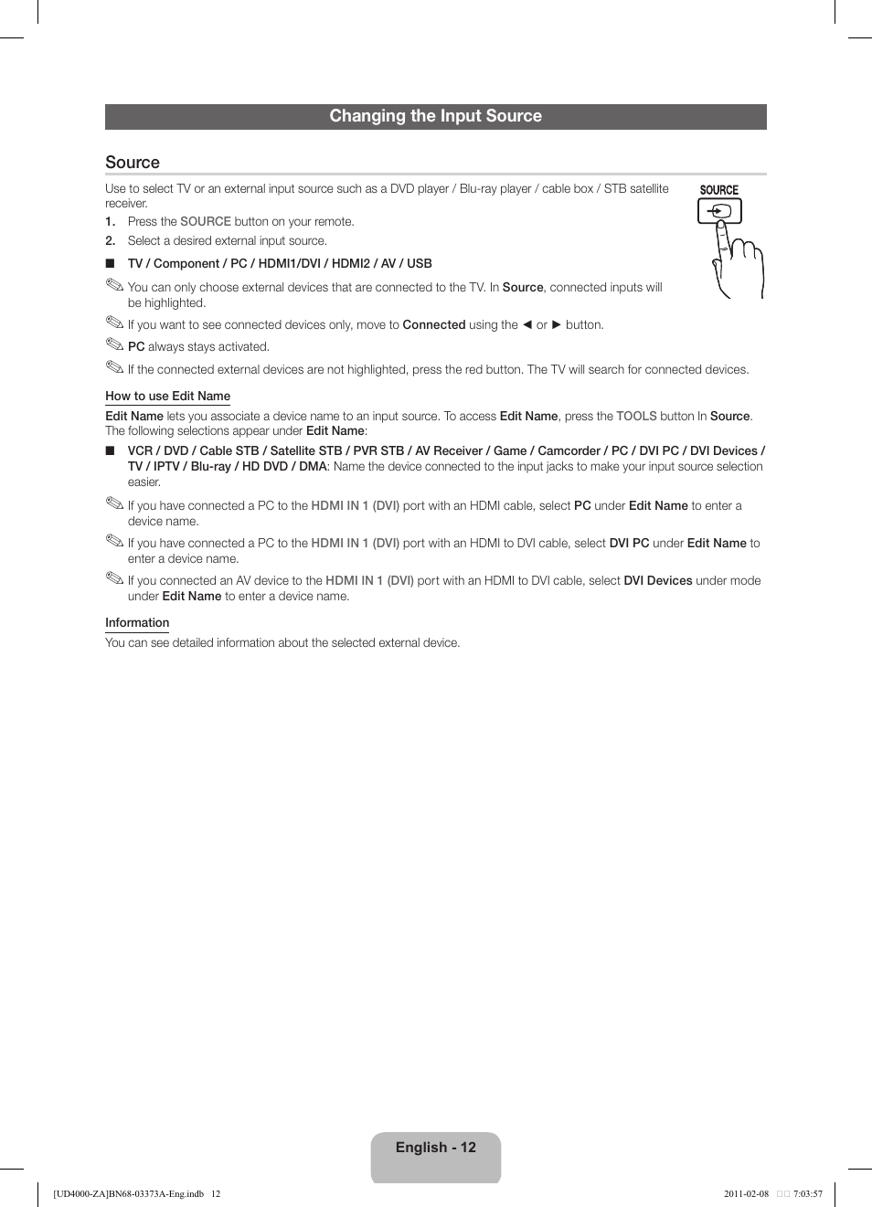 Samsung UN19D4000NDXZA User Manual | Page 12 / 19