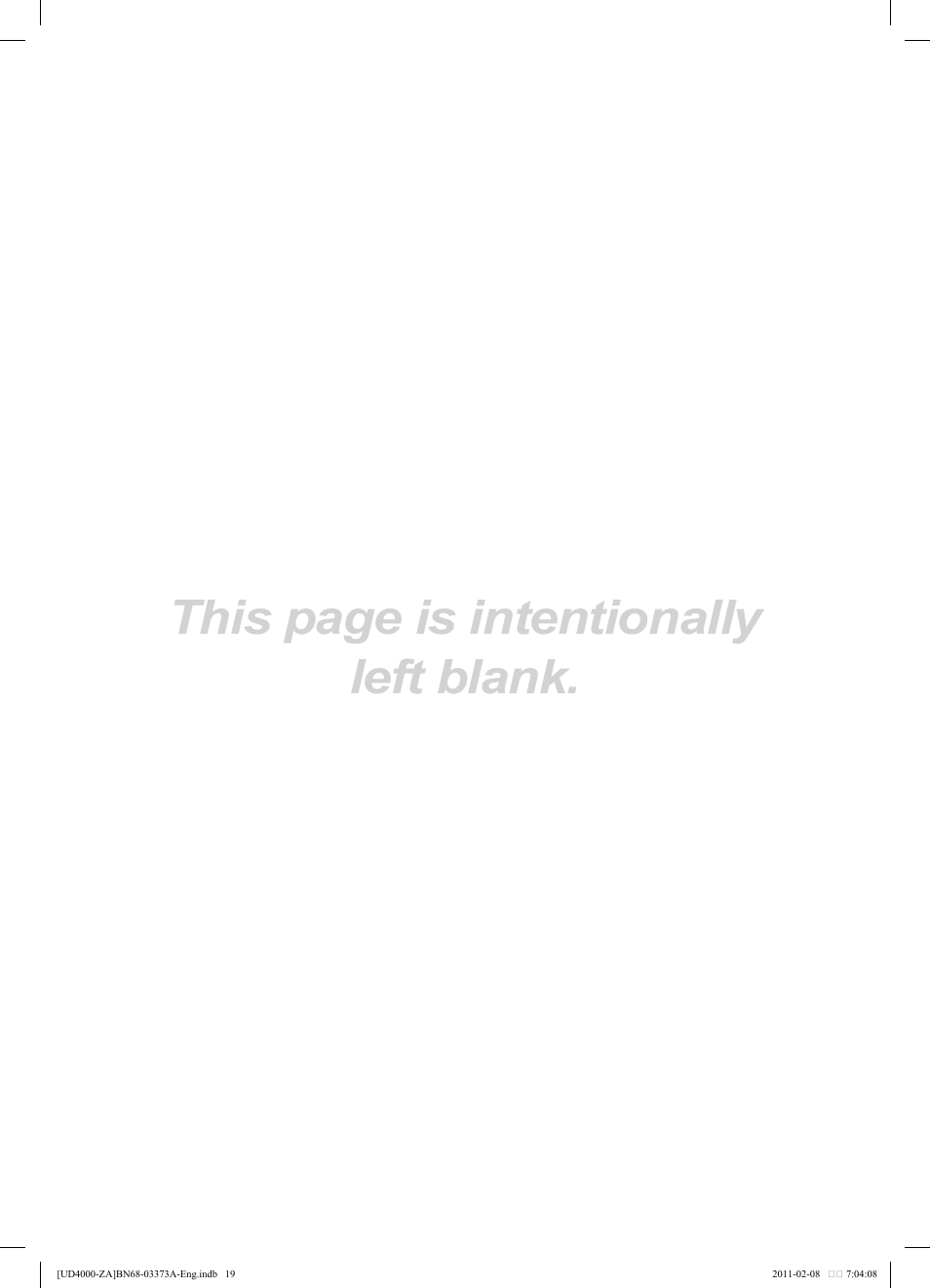 This page is intentionally left blank | Samsung UN19D4000NDXZA User Manual | Page 19 / 19