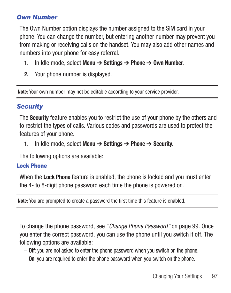 Samsung SGH-S390CSATFN User Manual | Page 101 / 151