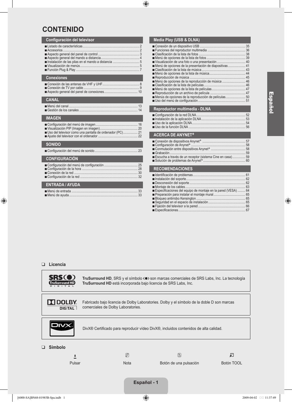 Samsung UN40B6000VFUZA User Manual | Page 85 / 153