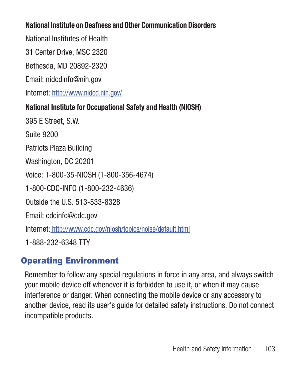 Operating environment | Samsung SCH-R455ZKATFN User Manual | Page 107 / 113