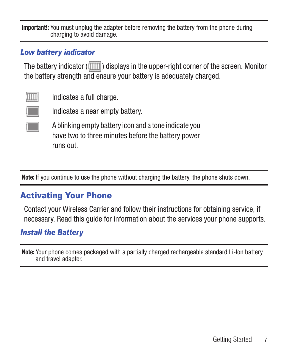 Activating your phone | Samsung SCH-R455ZKATFN User Manual | Page 11 / 113