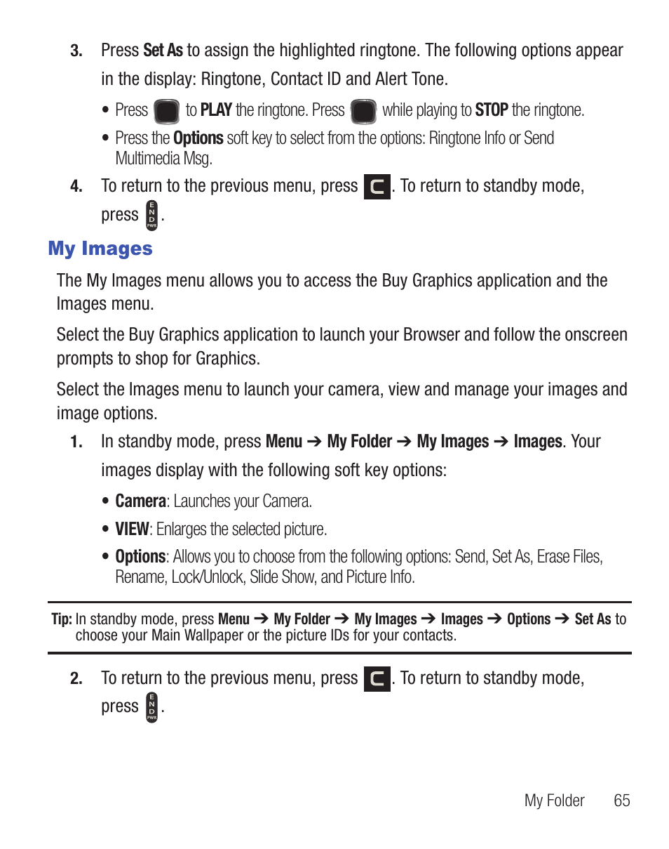 My images | Samsung SCH-R455ZKATFN User Manual | Page 69 / 113