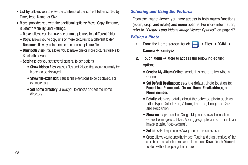 Samsung SGH-T959ZKBTMK User Manual | Page 102 / 219