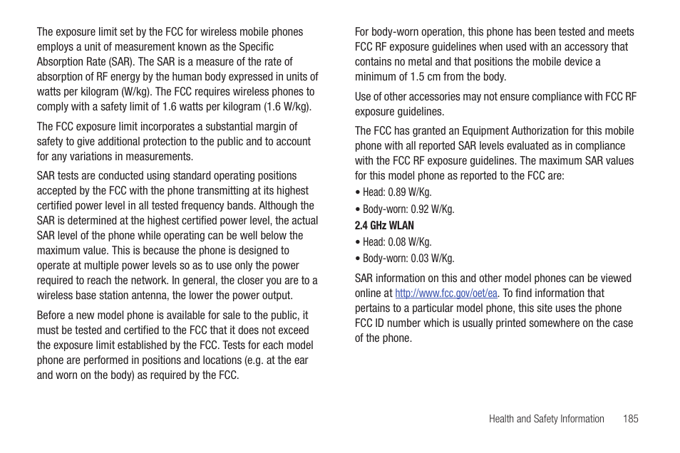 Samsung SGH-T959ZKBTMK User Manual | Page 189 / 219