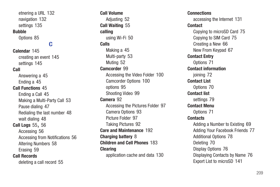 Samsung SGH-T959ZKBTMK User Manual | Page 213 / 219