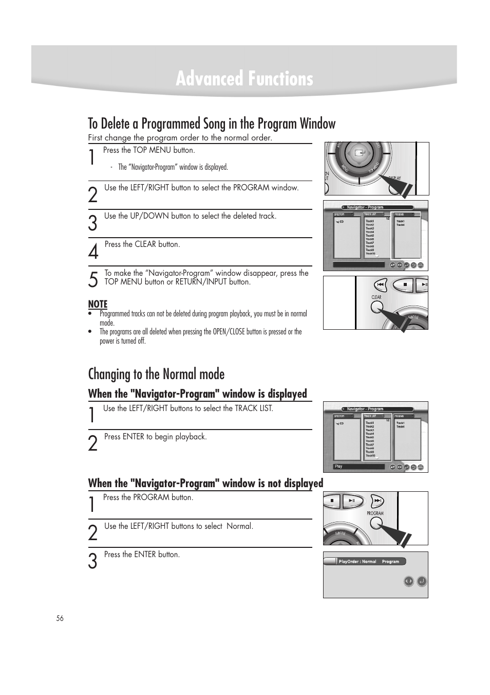 Advanced functions | Samsung DVD-R2000 User Manual | Page 56 / 65
