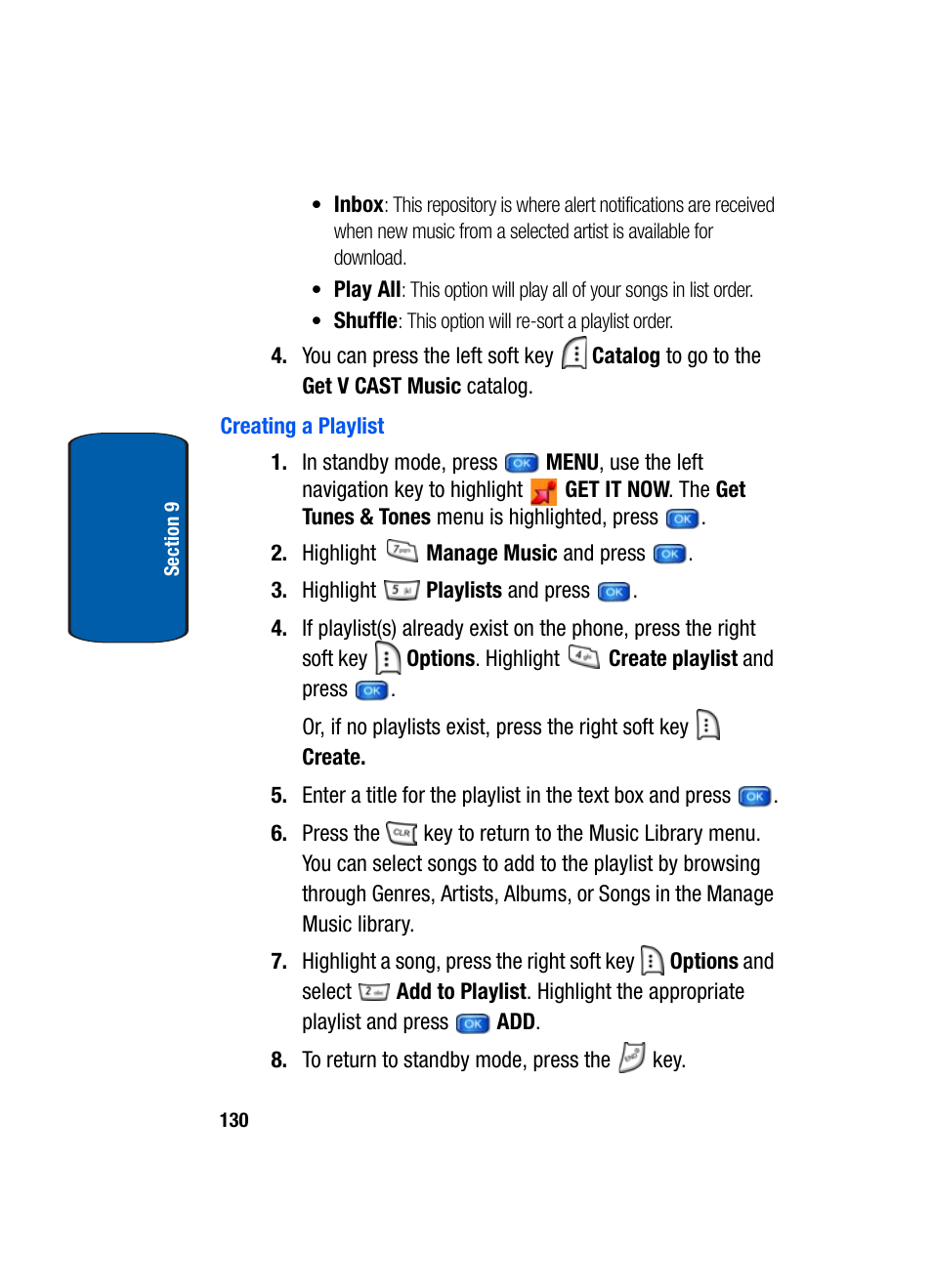 Creating a playlist | Samsung SCH-A950WRVXAR User Manual | Page 130 / 200