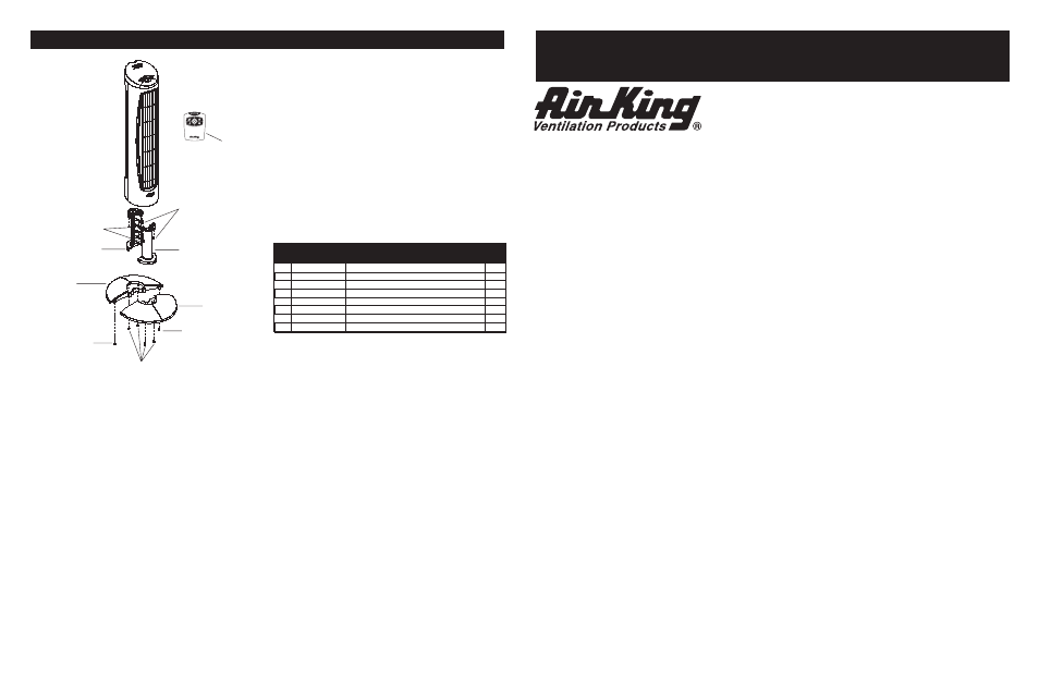 Air King 5AU42/9215 User Manual | 4 pages