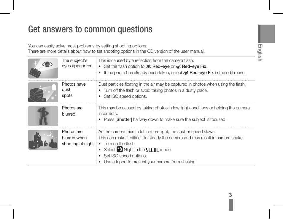 Get answers to common questions | Samsung EC-PL80ZZBPSCA User Manual | Page 3 / 40