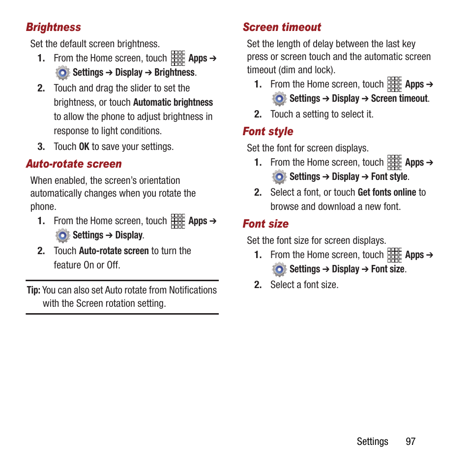 E. see “auto | Samsung SPH-L300ZSAVMU User Manual | Page 101 / 161