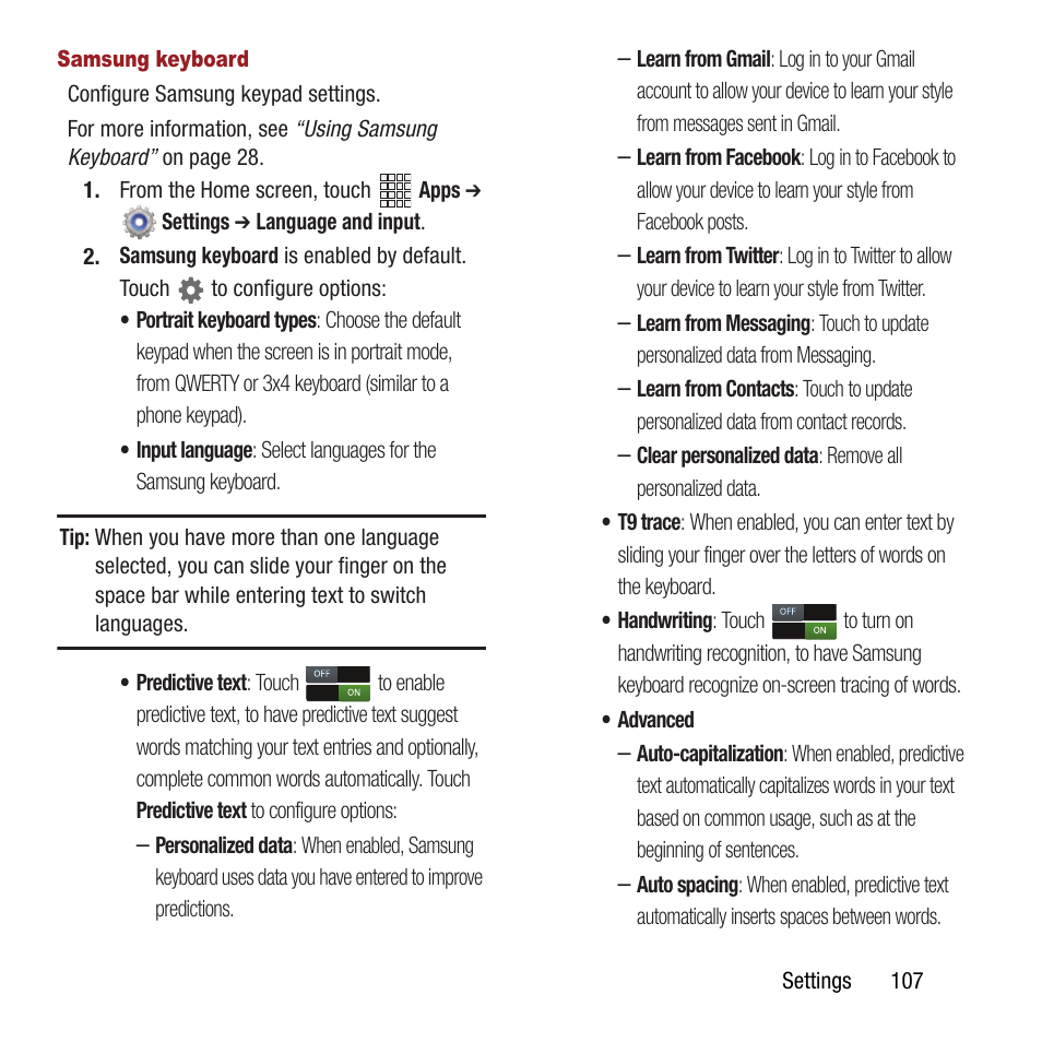 Samsung SPH-L300ZSAVMU User Manual | Page 111 / 161