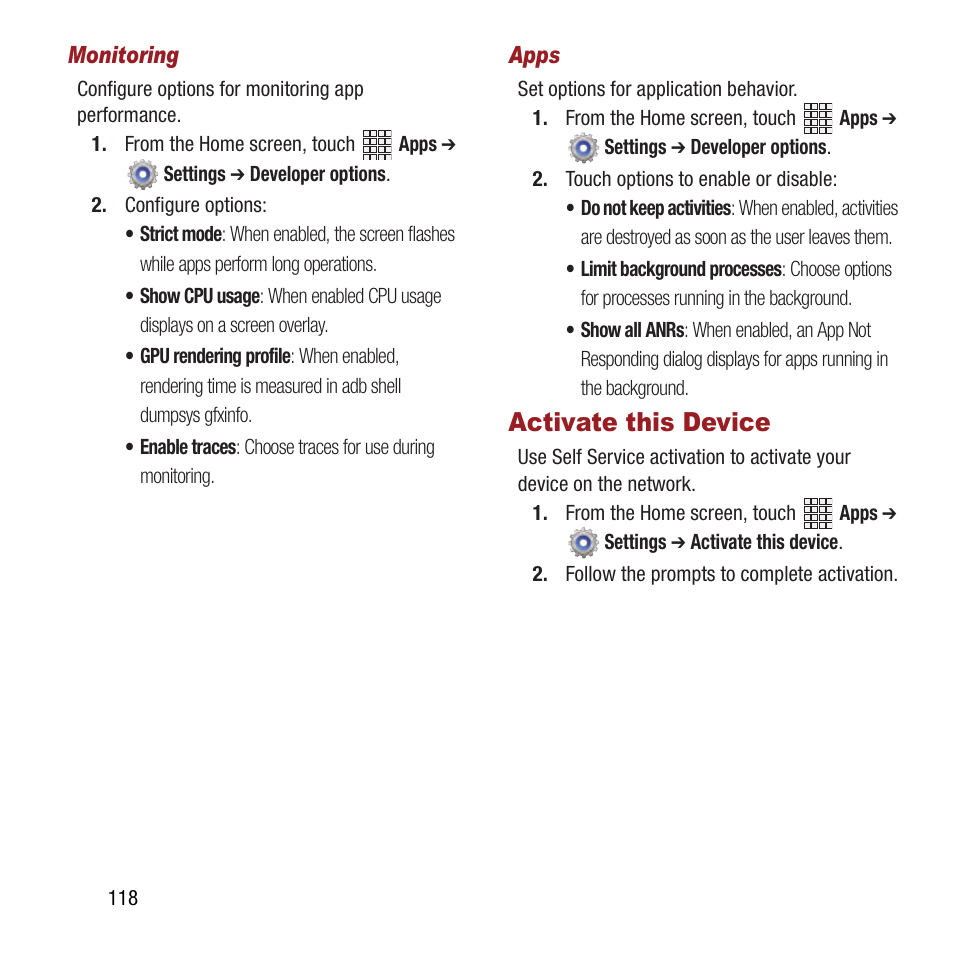 Activate this device | Samsung SPH-L300ZSAVMU User Manual | Page 122 / 161