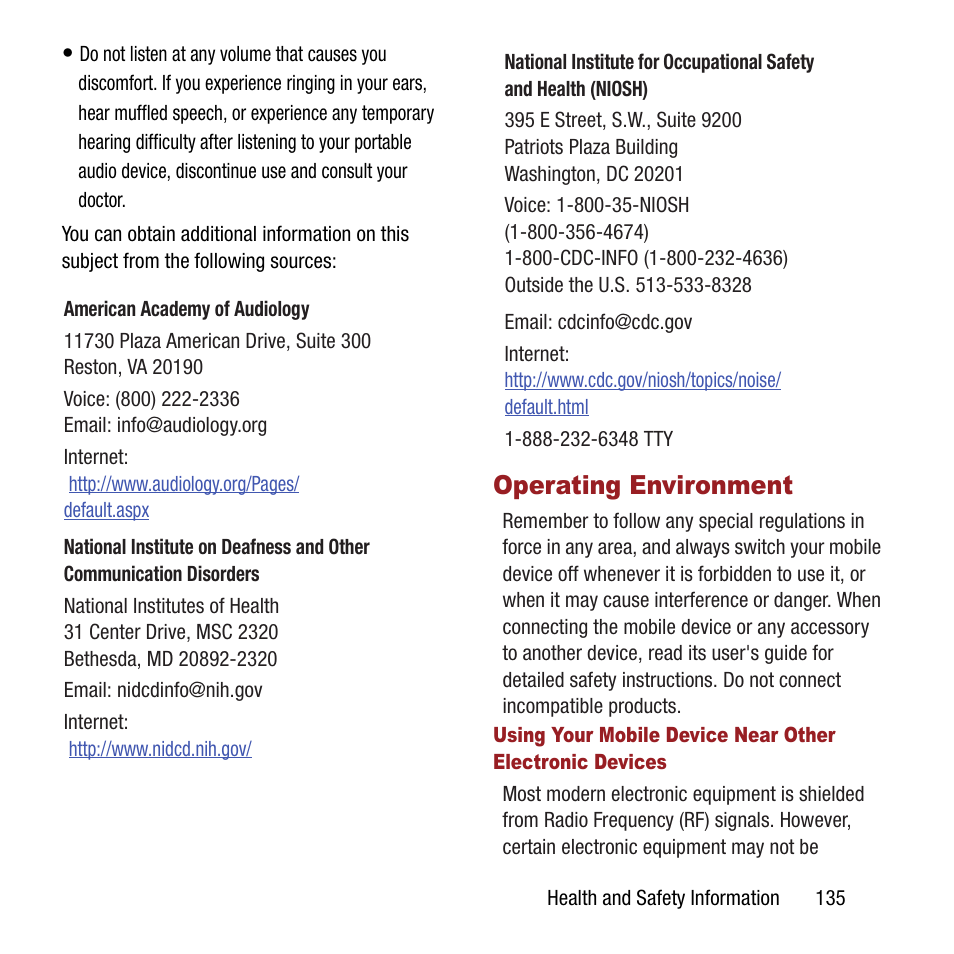 Operating environment | Samsung SPH-L300ZSAVMU User Manual | Page 139 / 161