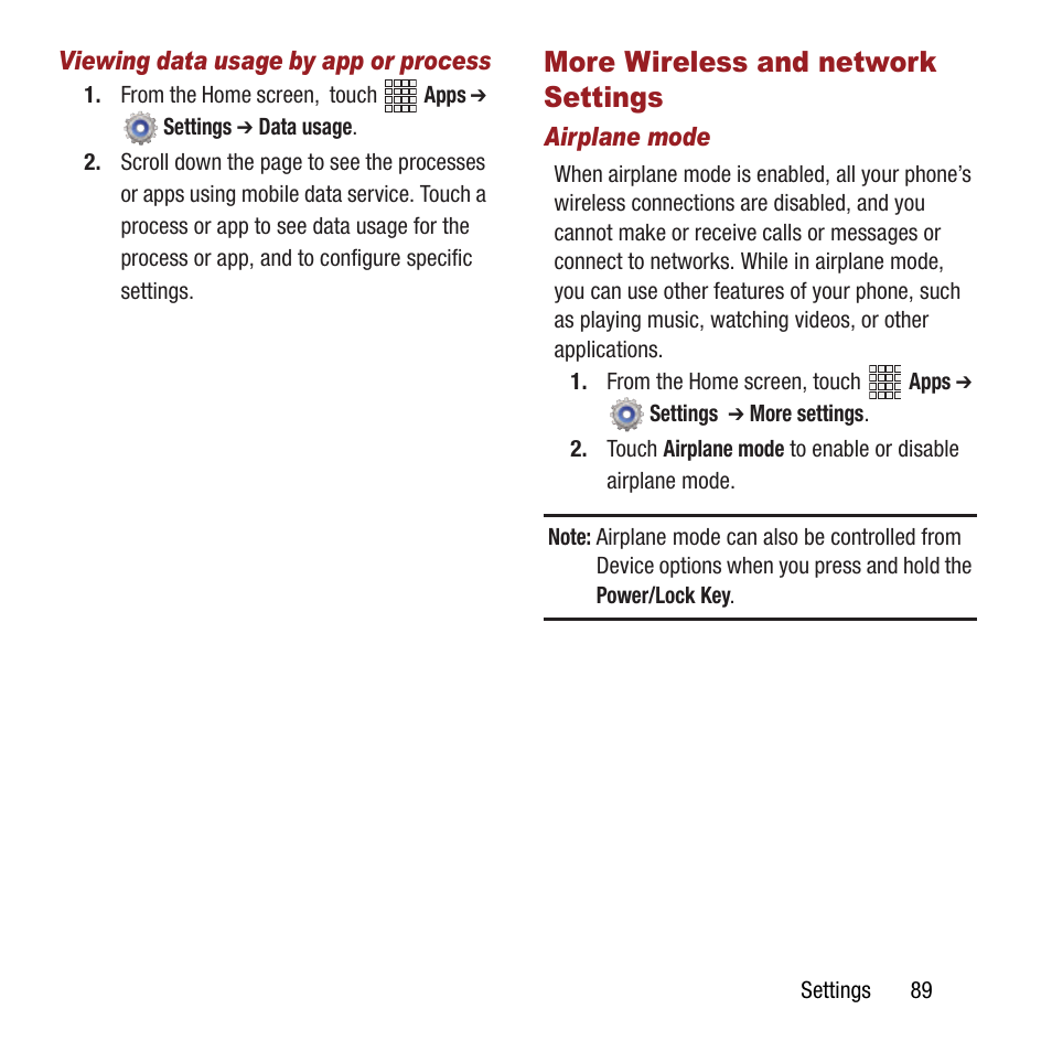 More wireless and network settings | Samsung SPH-L300ZSAVMU User Manual | Page 93 / 161