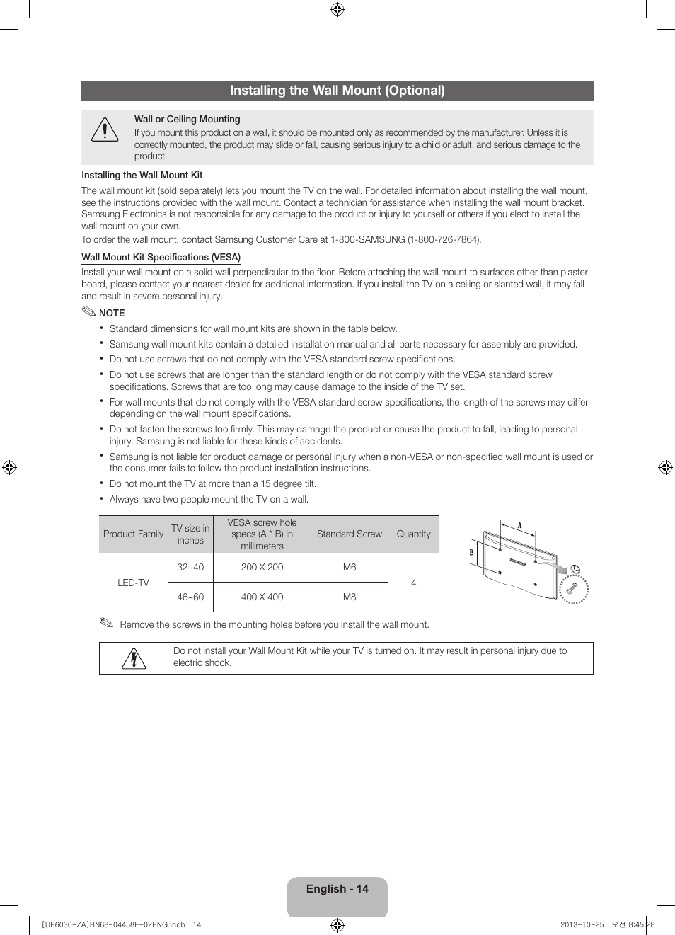 Samsung UN40FH6030FXZA User Manual | Page 14 / 23