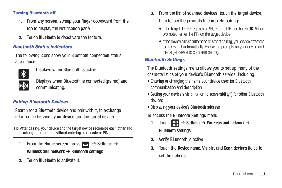 Samsung SGH-T849ZKDTMB User Manual | Page 103 / 158