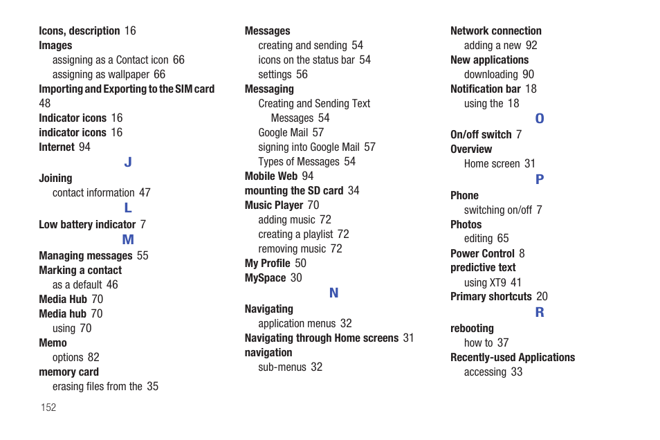 Samsung SGH-T849ZKDTMB User Manual | Page 156 / 158