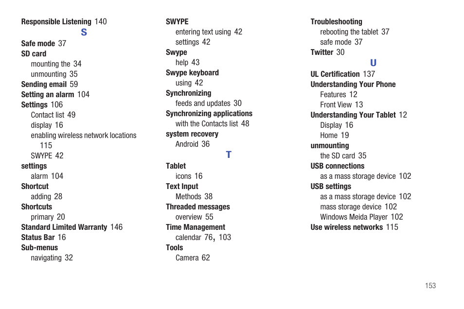 Samsung SGH-T849ZKDTMB User Manual | Page 157 / 158