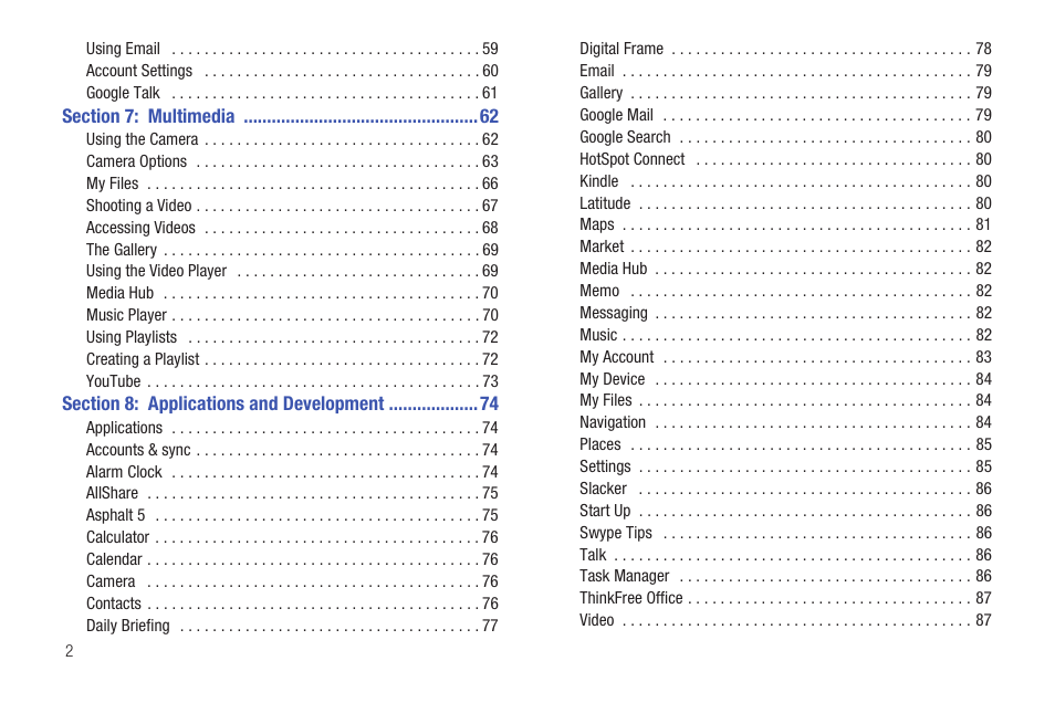 Samsung SGH-T849ZKDTMB User Manual | Page 6 / 158