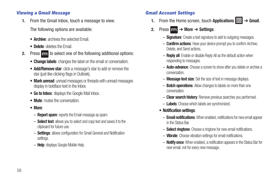 Samsung SGH-T849ZKDTMB User Manual | Page 62 / 158