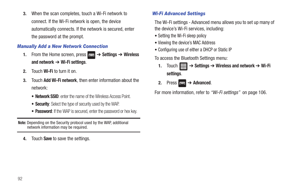 Samsung SGH-T849ZKDTMB User Manual | Page 96 / 158