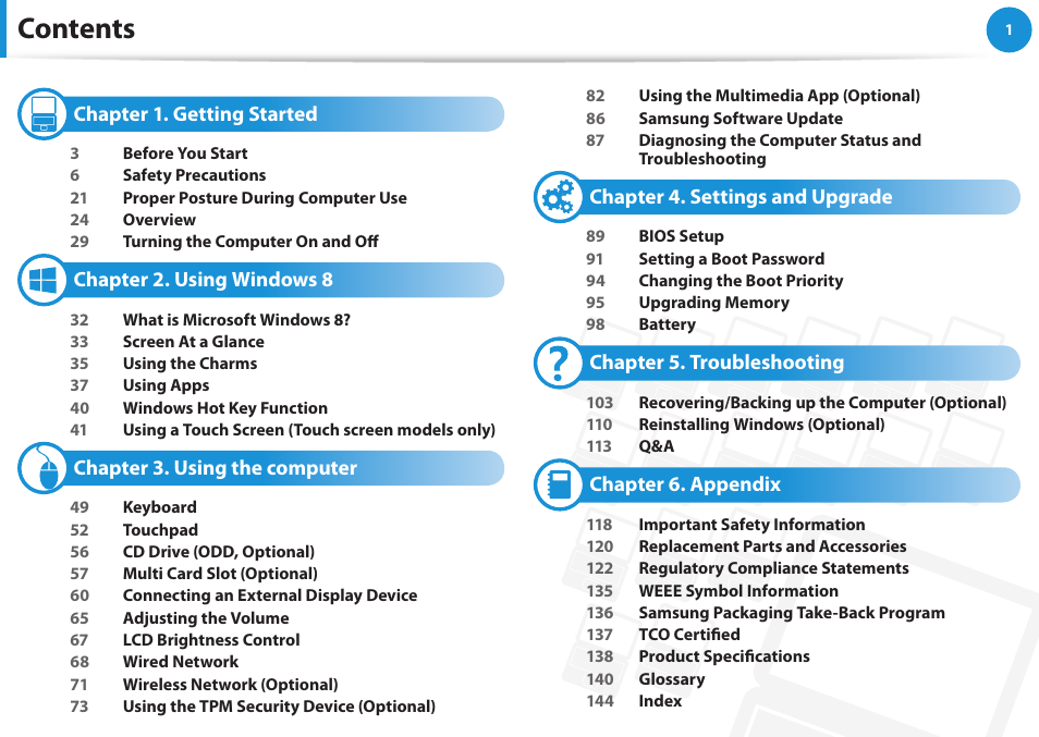 Samsung NP540U3C-A01US User Manual | Page 2 / 145