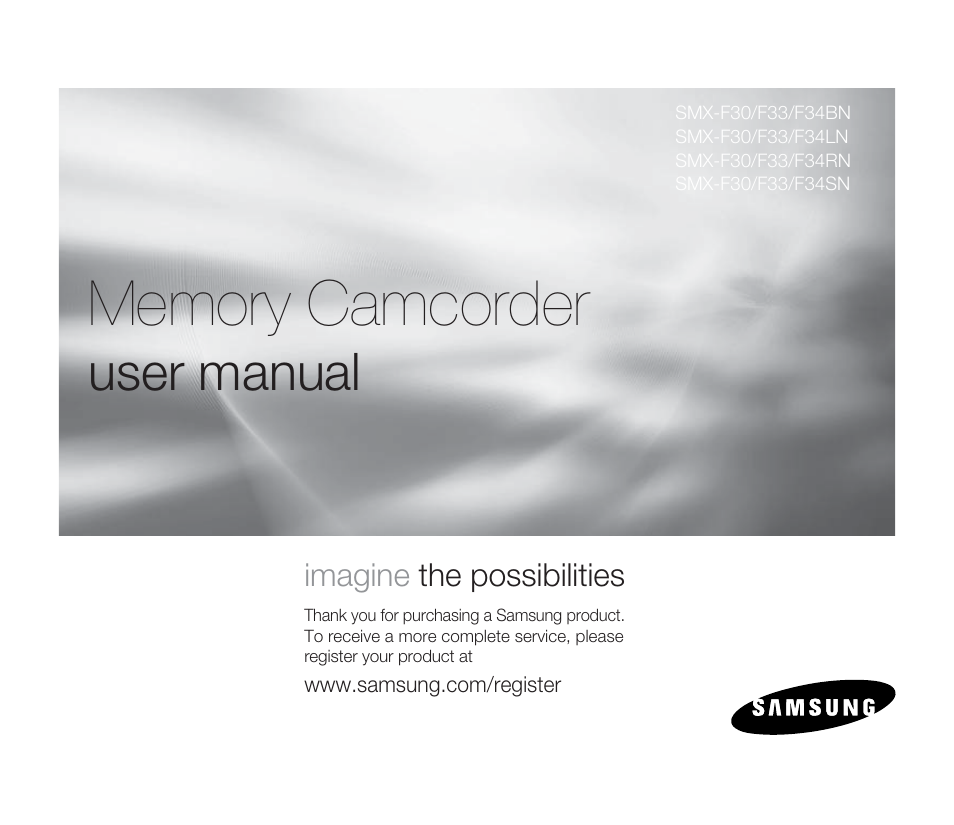 Samsung SMX-F33BN-XAA User Manual | 131 pages