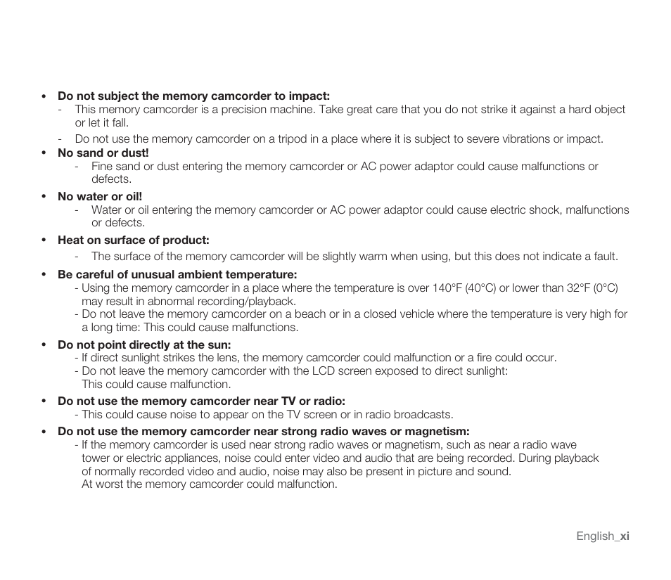 Samsung SMX-F33BN-XAA User Manual | Page 11 / 131