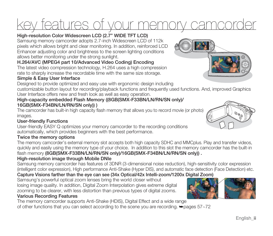 Samsung SMX-F33BN-XAA User Manual | Page 2 / 131