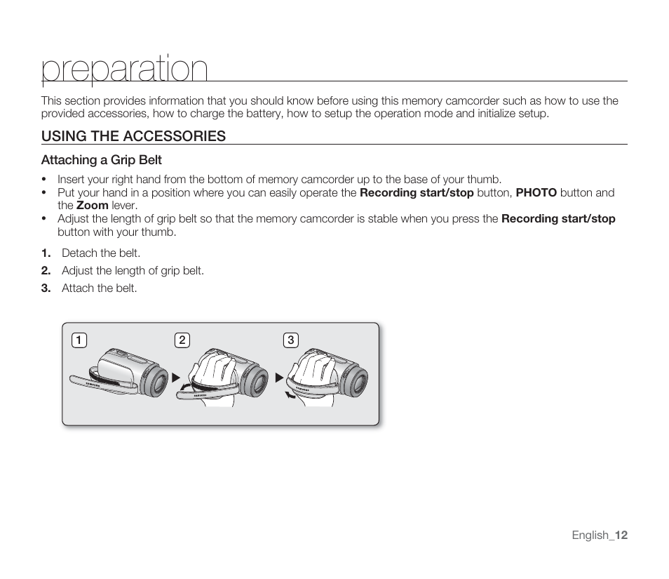 Preparation | Samsung SMX-F33BN-XAA User Manual | Page 22 / 131