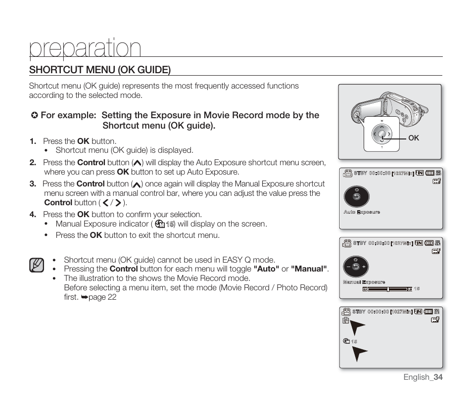 Preparation | Samsung SMX-F33BN-XAA User Manual | Page 44 / 131