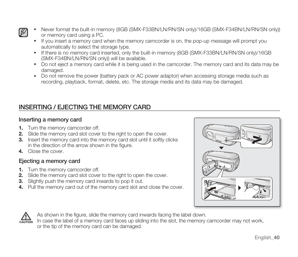 Samsung SMX-F33BN-XAA User Manual | Page 50 / 131