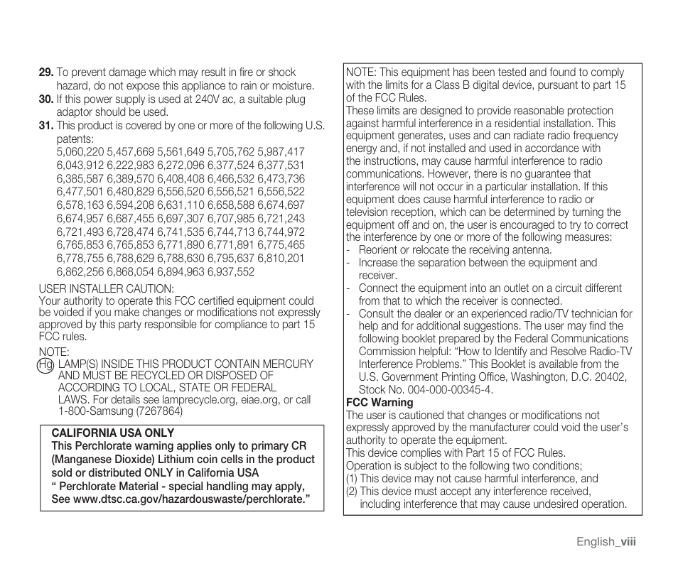 Samsung SMX-F33BN-XAA User Manual | Page 8 / 131