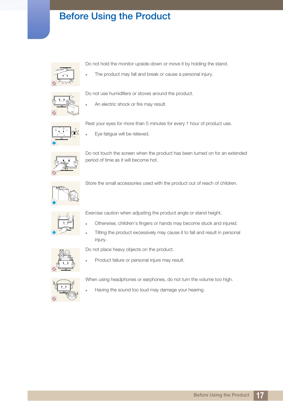 Before using the product | Samsung LS27D590PS-ZA User Manual | Page 17 / 101