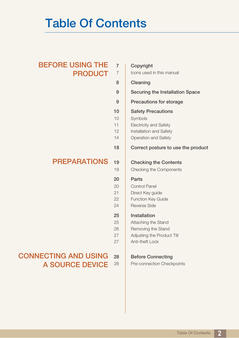 Samsung LS27D590PS-ZA User Manual | Page 2 / 101