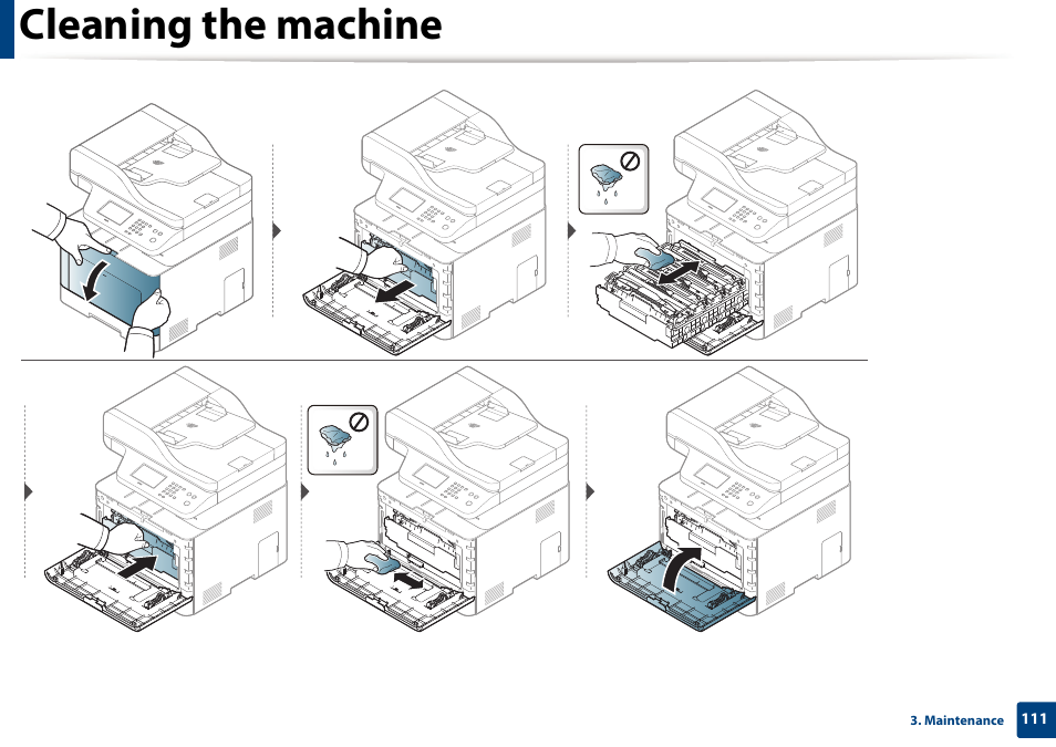 Cleaning the machine | Samsung CLX-4195N-XAX User Manual | Page 111 / 423