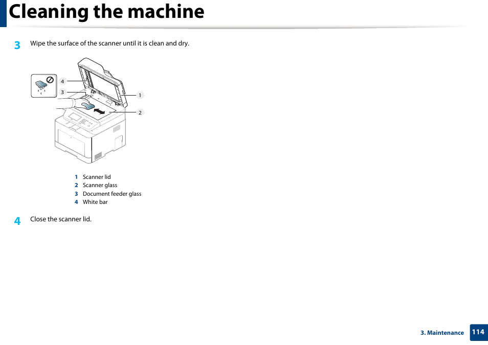Cleaning the machine | Samsung CLX-4195N-XAX User Manual | Page 114 / 423