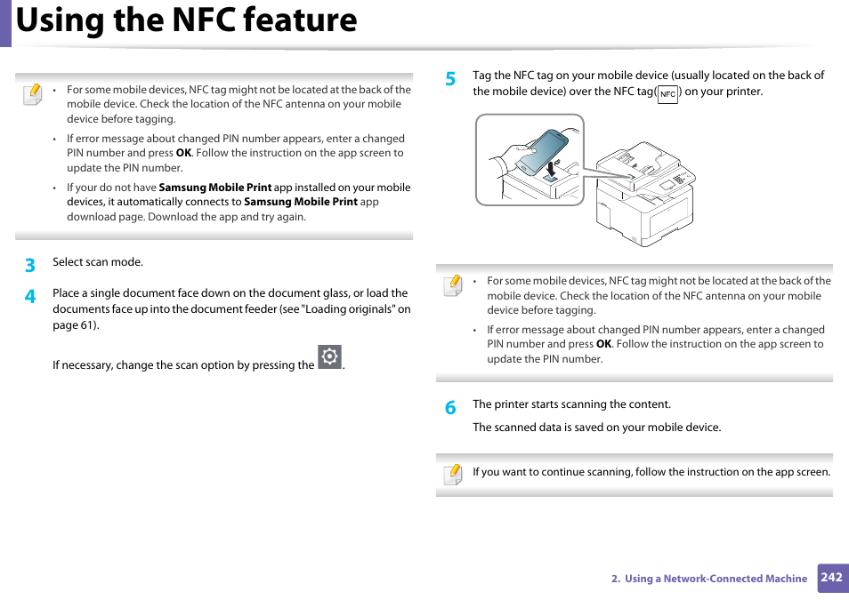 Using the nfc feature | Samsung CLX-4195N-XAX User Manual | Page 242 / 423