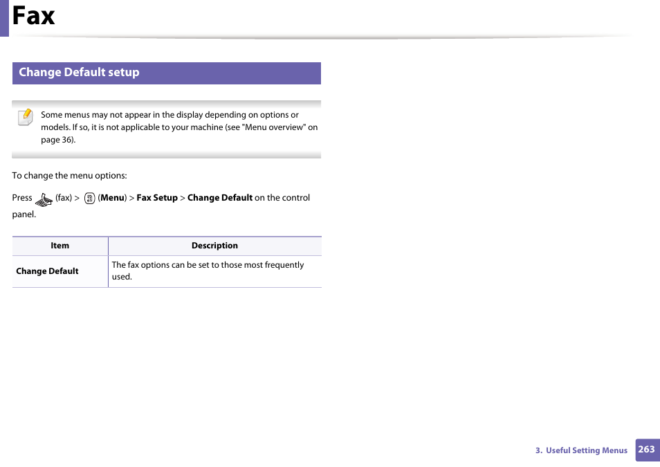 Change default setup | Samsung CLX-4195N-XAX User Manual | Page 263 / 423